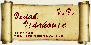 Vidak Vidaković vizit kartica